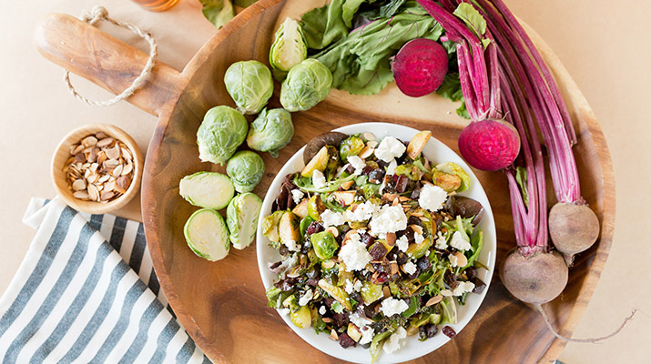Roasted Brussels Sprouts Beet Salad